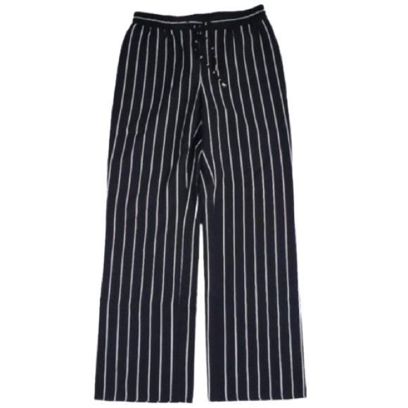 Elena Wang Linen Blend Striped Pants - Picture 1 of 4